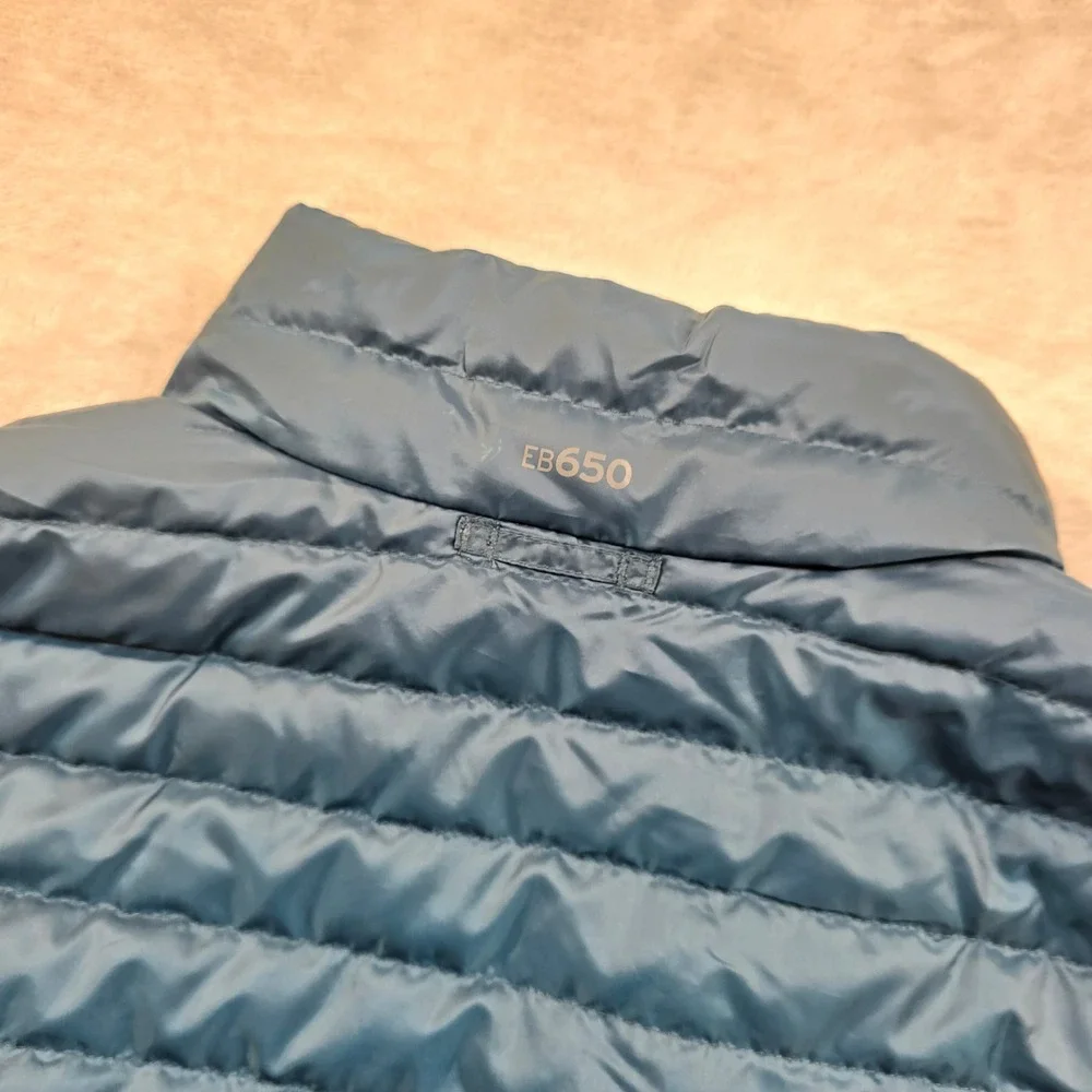 Eddie Bauer Down Puffer Vest Mens 2XL Blue‎ Quilted EB650 Fill Power